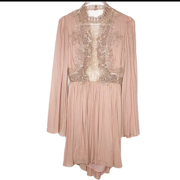 Free People Embroidery Lace Up Back Dress - Picture 8 of 14